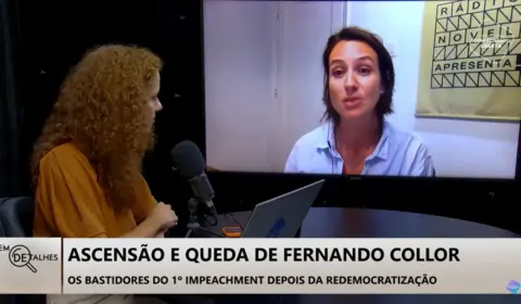 Evelin Argenta explica o processo de produção do podcast Collor x Collor.