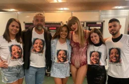 Família de Ana Benevides se encontra com Taylor Swift antes de último show em São Paulo