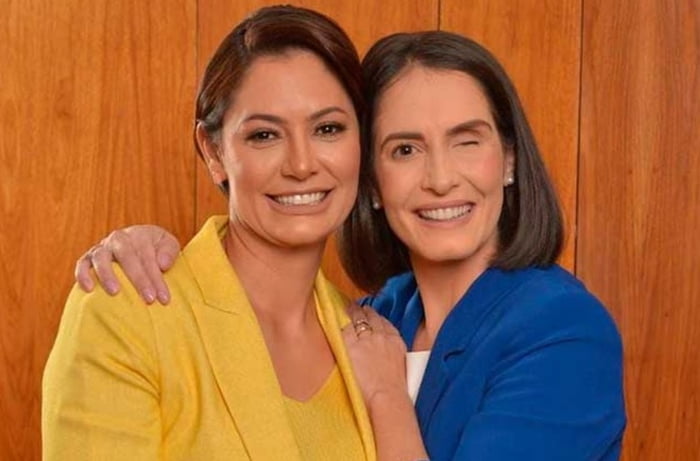 Amália Michelle Bolsonaro e Amália Barros