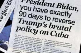 Carta publicada no NYT pede a Biden para cancelar sanções impostas a Cuba desde Trump